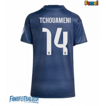 Real Madrid Aurelien Tchouameni #14 Tricou Fotbal Replică 2025-26 Femei Deplasare